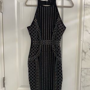 Elegant Black Studded Dress